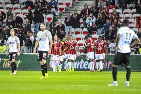 joie - Myziane Maolida (OGC Nice) - Deception Amiens FOOTBALL : OGC Nice vs Amiens SC - Ligue 1 Conforama - Nice - 03 11 2018 NorbertScanella Panoramic 