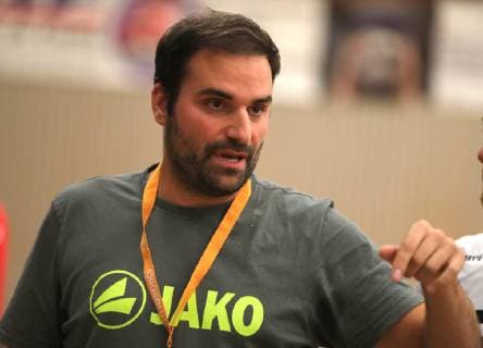 HANDBALL Oberliga 13 10 2018 VfR Eintracht Wiesbaden TV Büttelborn Coach Alex Müller Eintracht
