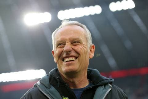 Coach Christian Streich SC Freiburg FC Bayern Muenchen vs SC Freiburg DFL regulations prohibit any use of photographs as image sequences and or quasi video Langer Eibner Press photo FC Bayern Muenchen vs SC Freiburg 1 Bundesliga Fussball 03 11 2018 Muenchen Copyright: xLanger Eibner-Pressefotox EP_EER