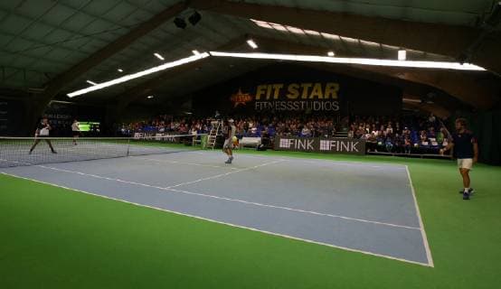 04 11 2018 Tennis ATP Challenger Cup Bauer Watertechnology Cup 2018 International German Indoor Championships Final Double DaMa Symbol picture Symbol photo Feature Impression Tennis hall in Eckental