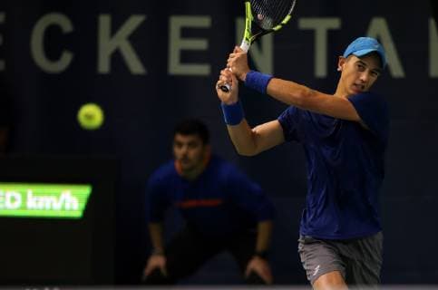 04 11 2018 Tennis ATP Challenger Cup Bauer Watertechnology Cup 2018 International German Indoor Championships Final Single DaMa Antoine Hoang FRA