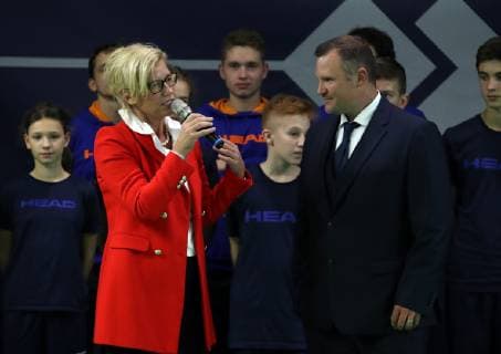 04 11 2018 Tennis ATP Challenger Cup Bauer Watertechnology Cup 2018 International German Indoor Championships Final Single DaMa Ilse Dölle Mayor Eckental interviewed Marcus Slany