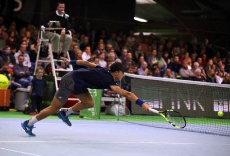 04 11 2018 Tennis ATP Challenger Cup Bauer Watertechnology Cup 2018 International German Indoor Championships Final Single DaMa Antoine Hoang FRA