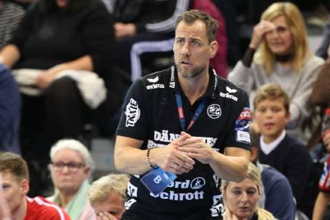 SG Flensburg Handewitt vs Skjern Handbold Handball EHF Champions League Group Phase 04 11 18 Maik Machulla SG Flensburg Handewitt Trainer xmmkx