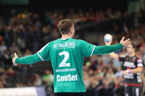 SG Flensburg Handewitt vs Skjern Handbold Handball EHF Champions League Group Phase 04 11 18 Thomas Mogensen Skjern Handbold 02 gesticulated xmmkx