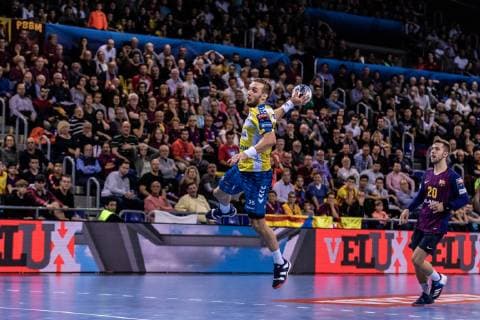 November 4, 2018 - Barcelona, Barcelona, Spain - Mateusz Jachlewski, 15 of PGE Vive Kielce in actions during VELUX EHF Champions League match between FC Barcelona Barca Lassa and PGE Vive Kielce on November 04, 2018 at Palau Blaugrana, in Barcelona, Spain, Handball: VELUX EHF Champions League - Fc Barcelona Lassa v PGE Vive Kielce. - ZUMAa181 20181104_zaa_a181_086 Copyright: xAFP7x
