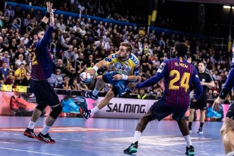 November 4, 2018 - Barcelona, Barcelona, Spain - Luka Cindric, 25 of PGE Vive Kielce in actions during VELUX EHF Champions League match between FC Barcelona Barca Lassa and PGE Vive Kielce on November 04, 2018 at Palau Blaugrana, in Barcelona, Spain, Handball: VELUX EHF Champions League - Fc Barcelona Lassa v PGE Vive Kielce. - ZUMAa181 20181104_zaa_a181_088 Copyright: xAFP7x