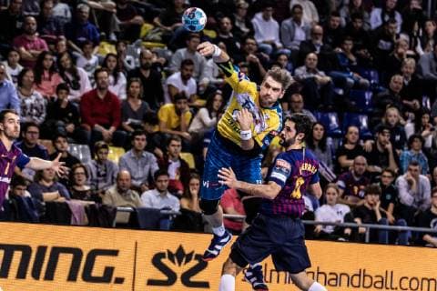 November 4, 2018 - Barcelona, Barcelona, Spain - Julen Aginagalde, 13 of PGE Vive Kielce in actions during VELUX EHF Champions League match between FC Barcelona Barca Lassa and PGE Vive Kielce on November 04, 2018 at Palau Blaugrana, in Barcelona, Spain, Handball: VELUX EHF Champions League - Fc Barcelona Lassa v PGE Vive Kielce. - ZUMAa181 20181104_zaa_a181_091 Copyright: xAFP7x