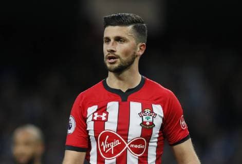Shane Long of Southampton during the Premier League match at the Etihad Stadium, Manchester. Picture date 4th November 2018. Picture credit should read: Simon Bellis Sportimage EDITORIAL USE ONLY. No use with unauthorised audio, video, data, fixture lists, club league logos or live services. Online in-match use limited to 120 images, no video emulation. No use in betting, games or single club league player publications.