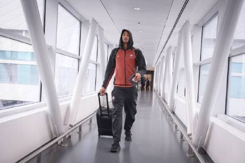 Fußball, CL, AS Rom auf dem Weg nach Moskau Photo Fabio Rossi AS Roma LaPresse 05 11 2018 Fiumicino (Italy) AS Roma Team leaving for Moscow In the pic: Steven Nzonzi  Copyright: xLaPresse ASxRoma FabioxRossix