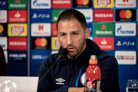 03 11 2018 Football Season 2018 2019 Champions League 4 Matchday Press Conference Final Training FC Schalke 04 Head Coach Domenico TEDESCO FC Schalke 04 Gelsenkirchen Veltins Arena NRW Germany