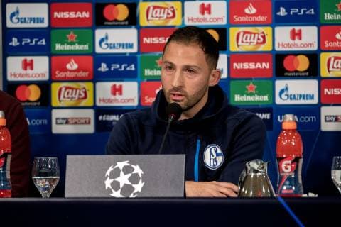 03 11 2018 Football Season 2018 2019 Champions League 4 Matchday Press Conference Final Training FC Schalke 04 Head Coach Domenico TEDESCO FC Schalke 04 Gelsenkirchen Veltins Arena NRW Germany