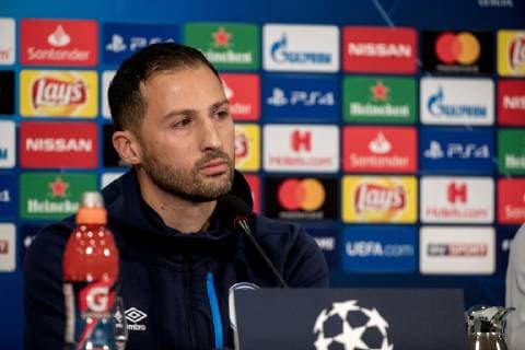 03 11 2018 Football Season 2018 2019 Champions League 4 Matchday Press Conference Final Training FC Schalke 04 Head Coach Domenico TEDESCO FC Schalke 04 Gelsenkirchen Veltins Arena NRW Germany