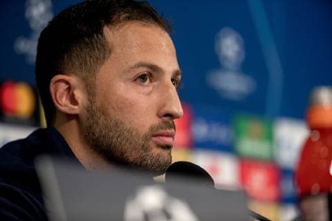 03 11 2018 Football Season 2018 2019 Champions League 4 Matchday Press Conference Final Training FC Schalke 04 Head Coach Domenico TEDESCO FC Schalke 04 Gelsenkirchen Veltins Arena NRW Germany