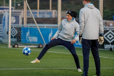 05 11 2018 Football Season 2018 2019 Champions League 4 Matchday Press Conference Final Training FC Schalke 04 Alessandro Schöpf FC Schalke 04 Gelsenkirchen Veltins Arena NRW Germany