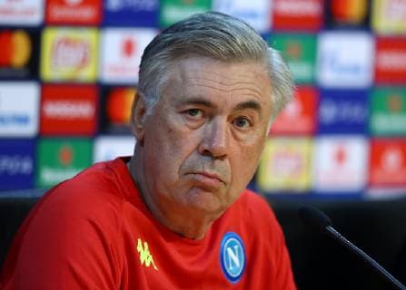 November 5, 2018 - Naples, Italy - SSC Napoli press conference PK Pressekonferenz : UEFA Champions League .Napoli trainer Carlo Ancellotti at Center of Castel Volturno in Naples, Italy on November 5, 2018. SSC Napoli Training Session And Press Conference  - ZUMAn230 20181105_zaa_n230_116 Copyright: xMatteoxCiambellix