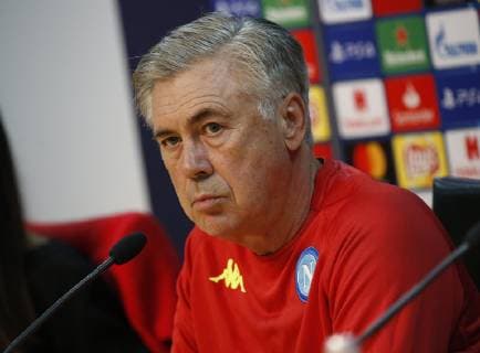 5th November 2018, Castel Volturno training center , Naples, Italy; UEFA Champions League football, Napoli versus Paris Saint-Germain press conference PK Pressekonferenz Carlo Ancelotti coach of Napoli  ActionPlus12076672 NaFoto