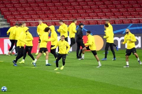 Mario Goetze Borussia Dortmund 10 and the team warming up Training Atletico Madrid vs. Borussia Dortmund Football Champions League Group Phase 05 11 2018 Training Atletico Madrid vs. Borussia Dortmund Football Champions League Group Phase 05 11 2018 Madrid Copyright: xLanger Eibner-Pressefotox EP_HLR