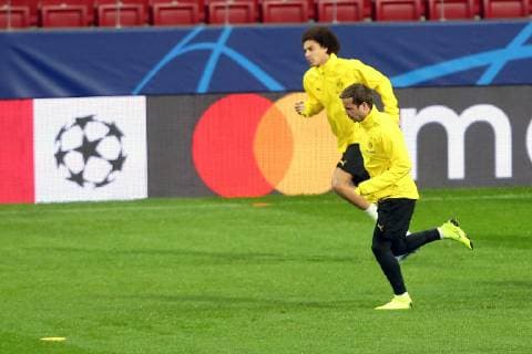 Mario Goetze Borussia Dortmund 10 Axel Witsel Borussia Dortmund 28 Training Atletico Madrid vs. Borussia Dortmund Football Champions League Group Phase 05 11 2018 Training Atletico Madrid vs. Borussia Dortmund Football Champions League Group Phase 05 11 2018 Madrid Copyright: xLanger Eibner-Pressefotox EP_HLR