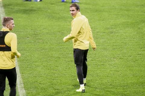 Borussia Dortmund Mario Gotze during training session the day before UEFA Champions League match between Atletico de Madrid and Borussia Dortmund at Wanda Metropolitano in Madrid, Spain.November 05, 2018.  (4778024)