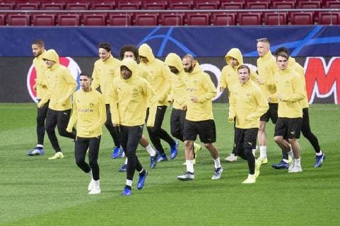 Borussia Dortmund during training session the day before UEFA Champions League match between Atletico de Madrid and Borussia Dortmund at Wanda Metropolitano in Madrid, Spain.November 05, 2018.  (4791028)