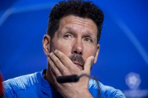 Atletico de Madrid coach Diego Pablo Simeone during press conference PK Pressekonferenz the day before UEFA Champions League match between Atletico de Madrid and Borussia Dortmund at Wanda Metropolitano in Madrid, Spain.November 05, 2018.  (4938056)