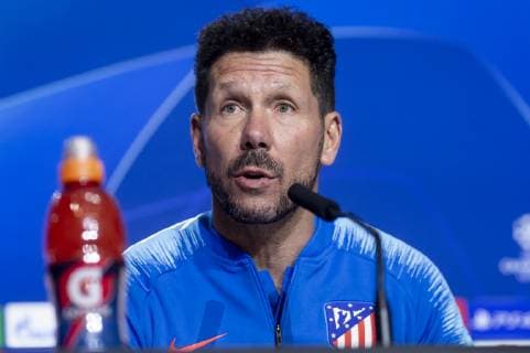 Atletico de Madrid coach Diego Pablo Simeone during press conference PK Pressekonferenz the day before UEFA Champions League match between Atletico de Madrid and Borussia Dortmund at Wanda Metropolitano in Madrid, Spain.November 05, 2018.  (4955058)