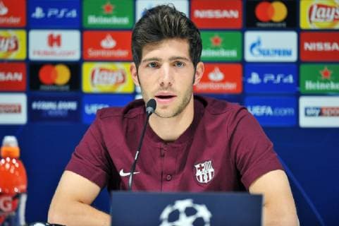 2018.11.05 Mediolan Milan Pilka nozna Liga Mistrzow sezon 2018 2019 Konferencja prasowa i trening FC Barcelona Barca N z Sergi Roberto Foto Norbert Barczyk PressFocus 2018.11.05 Mediolan Milan Football UEFA Champions League FC Barcelona press conference PK Pressekonferenz and training session Sergi Roberto Credit: Norbert Barczyk PressFocus NEWSPIX.PL --- Newspix.pl  20181105NB0002