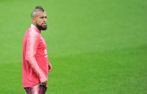 2018.11.05 Mediolan Milan Pilka nozna Liga Mistrzow sezon 2018 2019 Konferencja prasowa i trening FC Barcelona Barca N z Arturo Erasmo Vidal Pardo Foto Norbert Barczyk PressFocus 2018.11.05 Mediolan Milan Football UEFA Champions League FC Barcelona press conference PK Pressekonferenz and training session Arturo Erasmo Vidal Pardo Credit: Norbert Barczyk PressFocus NEWSPIX.PL --- Newspix.pl  20181105NB0073