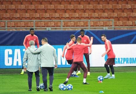 2018.11.05 Mediolan Milan Pilka nozna Liga Mistrzow sezon 2018 2019 Konferencja prasowa i trening FC Barcelona Barca N z Lionel Messi Foto Norbert Barczyk PressFocus 2018.11.05 Mediolan Milan Football UEFA Champions League FC Barcelona press conference PK Pressekonferenz and training session Lionel Messi Credit: Norbert Barczyk PressFocus NEWSPIX.PL --- Newspix.pl  20181105NB0086