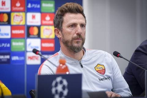 Fußball, CL, AS Rom PK Photo Fabio Rossi AS Roma LaPresse 06 11 2018 Moscow (Russia) Soccer press conference PK Pressekonferenz for the presentation of the champions league match between CSKA Mosca and AS Roma In the pic: Eusebio Di Francesco  Copyright: xFabioxRossi ASxRoma xLaPresse Fax