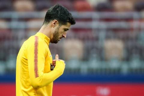 MOSCOW, RUSSIA - NOVEMBER 6, 2018: A.S. Roma s Javier Pastore during a training session ahead of the 2018-19 UEFA Champions League Group Stage match against CSKA Moscow scheduled for November 7, 2018. Valery Sharifulin TASS  TS0966C6