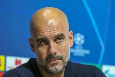 Manchester City press conference PK Pressekonferenz Manager of Manchester City, Pep Guardiola during the Manchester City press conference at the Etihad Stadium, Manchester Content Not Available For UK Newspapers Copyright: xStevexMcCormickx FIL-12509-0001