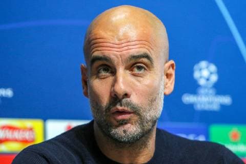 Manchester City press conference PK Pressekonferenz Manager of Manchester City, Pep Guardiola during the Manchester City press conference at the Etihad Stadium, Manchester Content Not Available For UK Newspapers Copyright: xStevexMcCormickx FIL-12509-0011