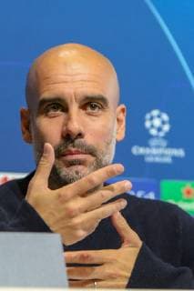Manchester City press conference PK Pressekonferenz Manager of Manchester City, Pep Guardiola during the Manchester City press conference at the Etihad Stadium, Manchester Content Not Available For UK Newspapers Copyright: xStevexMcCormickx FIL-12509-0013