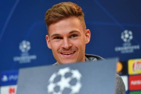 Joshua KIMMICH Bayern Muenchen laughing laughing laughing optimistic good-humoured single picture cut single motif portrait portrait press conference FC Bayern Muenchen before the Champions League match against AEK Athens football on 06 11 2018