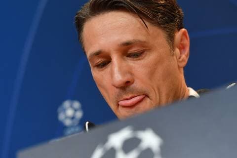 Niko KOVAC coach Bayern Muenchen skeptical single picture cut single motive portrait press conference FC Bayern Muenchen before the Champions League match against AEK Athens soccer on 06 11 2018