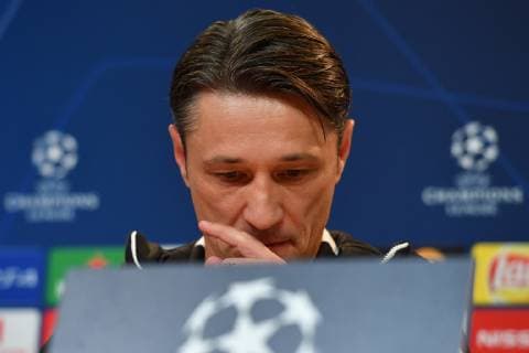 Niko KOVAC coach Bayern Muenchen skeptical gestures single picture cut single motif portrait portrait press conference FC Bayern Muenchen before the Champions League match against AEK Athens football on 06 11 2018
