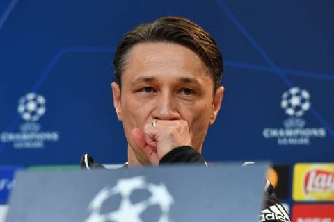 Niko KOVAC coach Bayern Muenchen skeptical gestures single picture cut single motif portrait portrait press conference FC Bayern Muenchen before the Champions League match against AEK Athens football on 06 11 2018