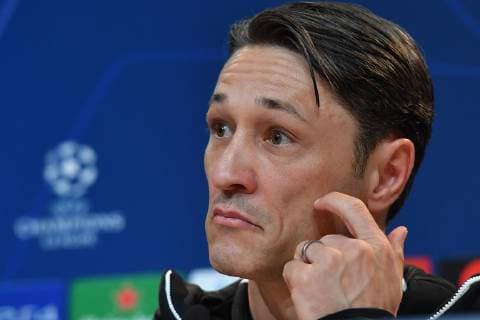 Niko KOVAC coach Bayern Muenchen skeptical gestures single picture cut single motif portrait portrait press conference FC Bayern Muenchen before the Champions League match against AEK Athens football on 06 11 2018