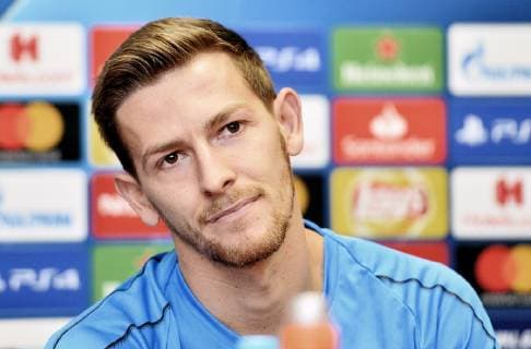 Soccer player Patrik Hrosovsky (Plzen) attends a press conference PK Pressekonferenz one day prior to the UEFA Champions League match between FC Viktoria Plzen and Real Madrid, group stage, group G, in Pilsen, Czech Republic, on November 6, 2018. (CTKxPhoto MiroslavxChaloupka) CTKPhotoP201811060794201  cha01