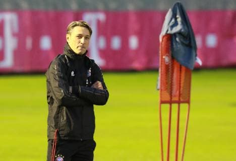 Coach Niko Kovac only football FC Bayern Munich final training before the CL game against AEK Athens FC 06 11 2018 DFL UND DFB REGULATIONS PROHIBIT ANY USE OF PHOTOGRAPHS AS IMAGE SEQUENCES AND OR QUASI VIDEO