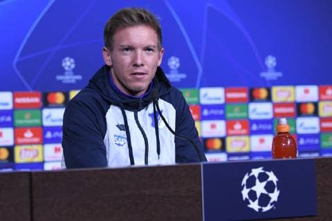 06 11 2018 xmeix Football UEFA Champions League Press Conference Final Training Olympique Lyon TSG 1899 Hoffenheim emspor v l Hoffenheims Coach Julian Nagelsmann TSG 1899 Hoffenheim DFL DFB REGULATIONS PROHIBIT ANY USE OF PHOTOGRAPHS as IMAGE SEQUENCES and or QUASI VIDEO Lyon prio:1