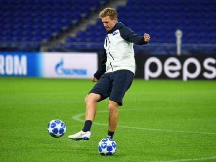 06 11 2018 xmeix Football UEFA Champions League Press Conference Final Training Olympique Lyon TSG 1899 Hoffenheim emspor v l Hoffenheims Coach Julian Nagelsmann TSG 1899 Hoffenheim DFL DFB REGULATIONS PROHIBIT ANY USE OF PHOTOGRAPHS as IMAGE SEQUENCES and or QUASI VIDEO Lyon prio:1