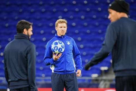06 11 2018 xmeix Football UEFA Champions League Press Conference Final Training Olympique Lyon TSG 1899 Hoffenheim emspor v l Leonardo Bittencourt TSG 1899 Hoffenheim Hoffenheims Coach Julian Nagelsmann TSG 1899 Hoffenheim DFL DFB REGULATIONS PROHIBIT ANY USE OF PHOTOGRAPHS as IMAGE SEQUENCES and or QUASI VIDEO Lyon prio:1
