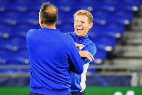 06 11 2018 xmeix Football UEFA Champions League Press Conference Final Training Olympique Lyon TSG 1899 Hoffenheim emspor v l Hoffenheims Coach Julian Nagelsmann TSG 1899 Hoffenheim with Hoffenheims Co Coach Pellegrino Matarazzo DFL DFB REGULATIONS PROHIBIT ANY USE OF PHOTOGRAPHS as IMAGE SEQUENCES and or QUASI VIDEO Lyon prio:1