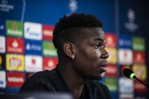 Paul Pogba of Manchester United ManU during the press conference PK Pressekonferenz before the UEFA Champions League match between Juventus and Manchester United at the Juventus Stadium, Turin, Italy on 6 November 2018. Copyright: xAlbertoxGandolfox 21830044