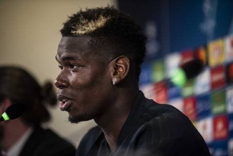 Paul Pogba of Manchester United ManU during the press conference PK Pressekonferenz before the UEFA Champions League match between Juventus and Manchester United at the Juventus Stadium, Turin, Italy on 6 November 2018. Copyright: xAlbertoxGandolfox 21830048