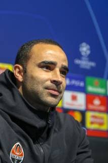 Shakhtar Donetsk press conference PK Pressekonferenz Ismaily Goncalves dos Santos of Shakhtar Donetsk during a press conference at the Etihad Stadium, Manchester Content Not Available For UK Newspapers Copyright: xStevexMcCormickx FIL-12510-0010