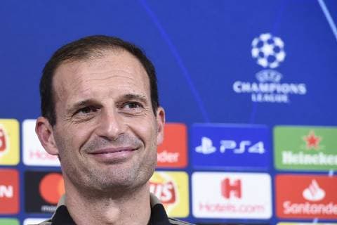 Fußball, CL, Juventus Turin PK Photo LaPresse - Fabio Ferrari November 06, 2018 Turin, Italy soccer press conference PK Pressekonferenz Juventus fc session training day before Juventus Fc vs Manchester United ManU - Uefa Champions League 2018 2019 - Allianz Stadium - Group H. In the pic:Massimiliano Allegri  Copyright: xFabioxFerrari LaPressex